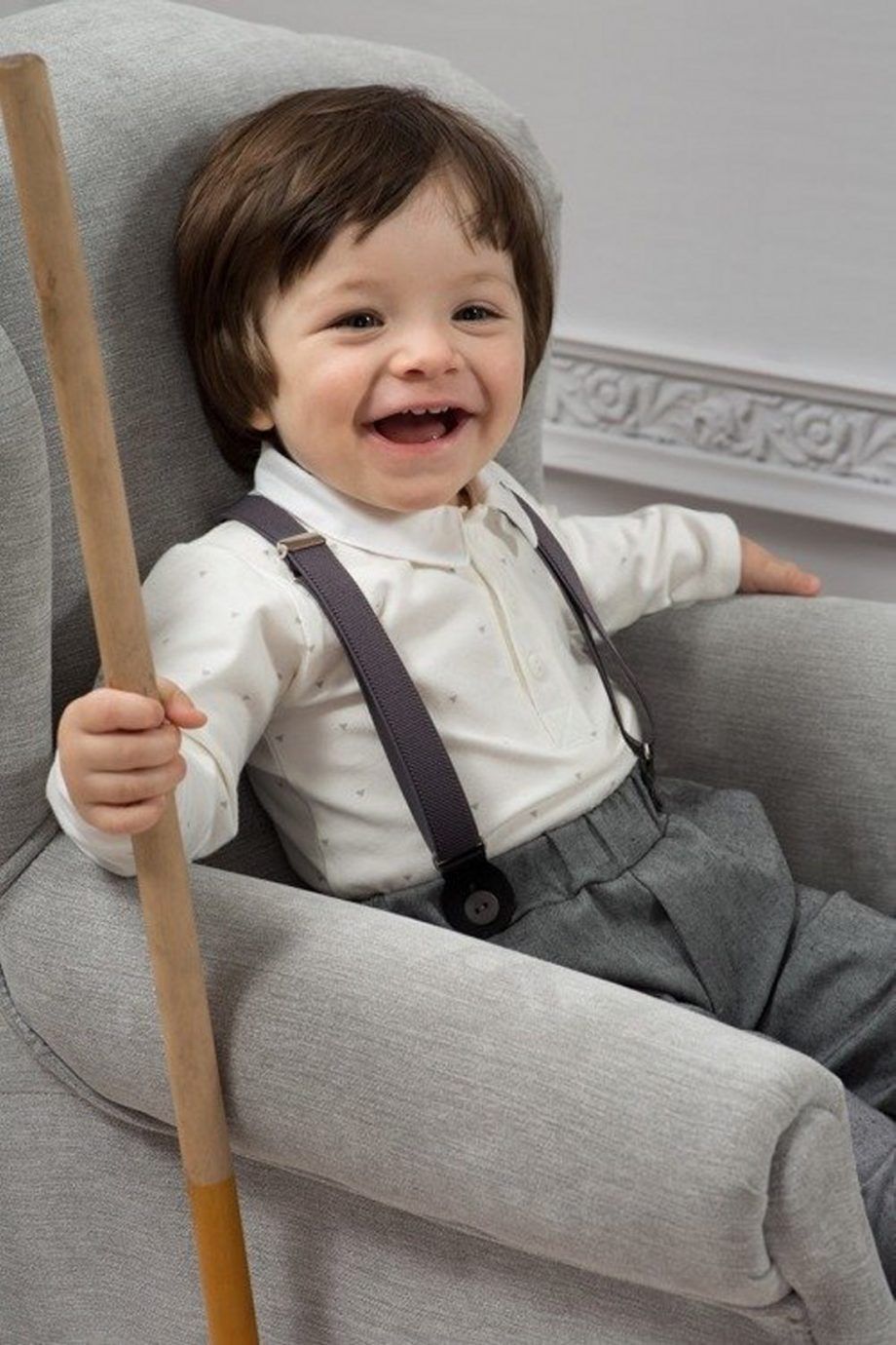 Pantalón con tirantes de niño colección Elegant - Imagen 3