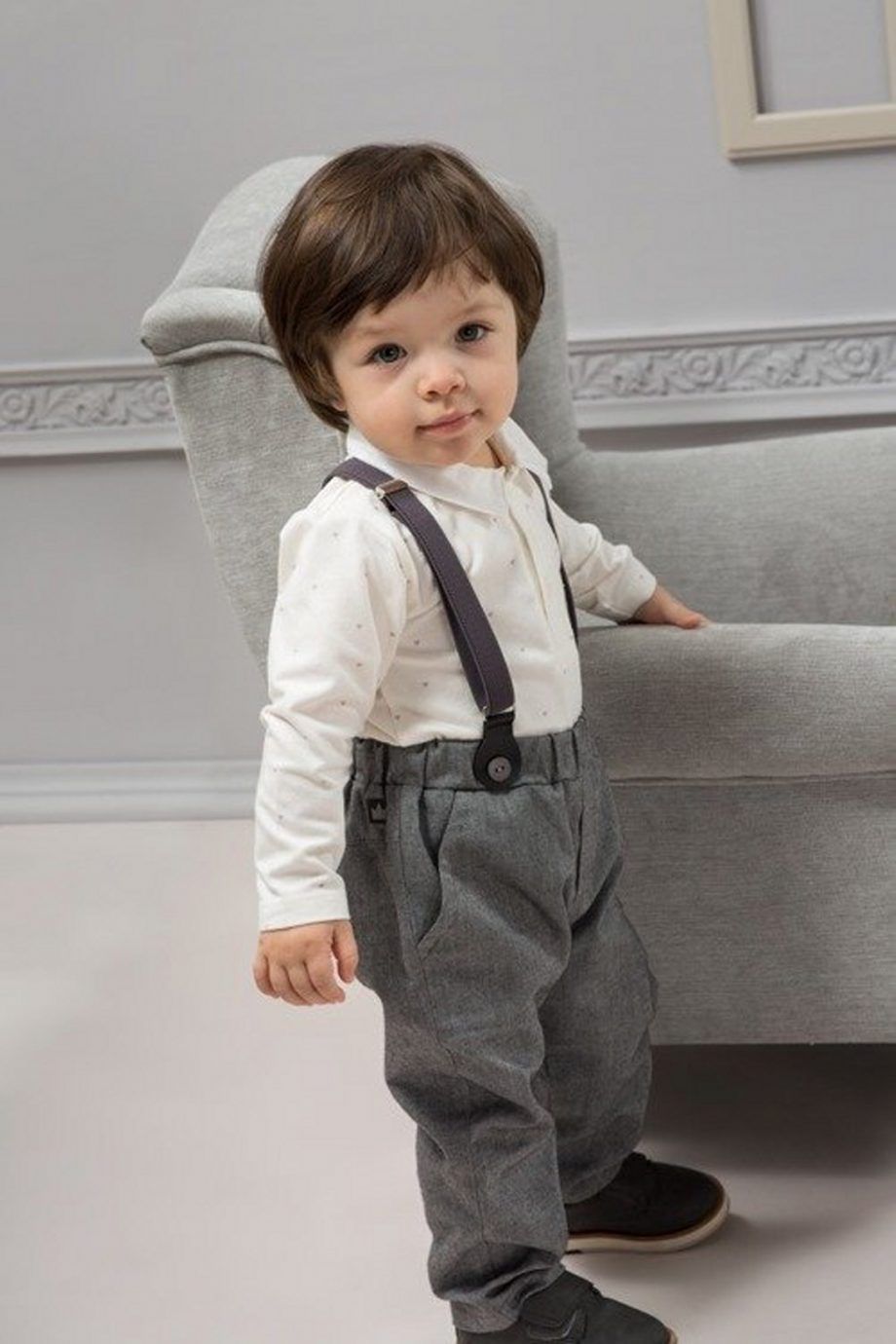 Pantalón con tirantes de niño colección Elegant - Imagen 2