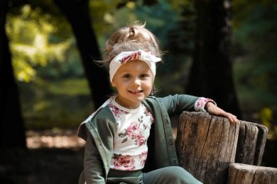 Chandal y body a juego con diadema para niña