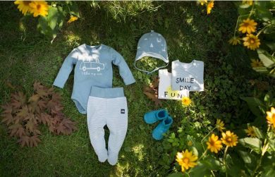 Ropa otoño color azul para bebe niño
